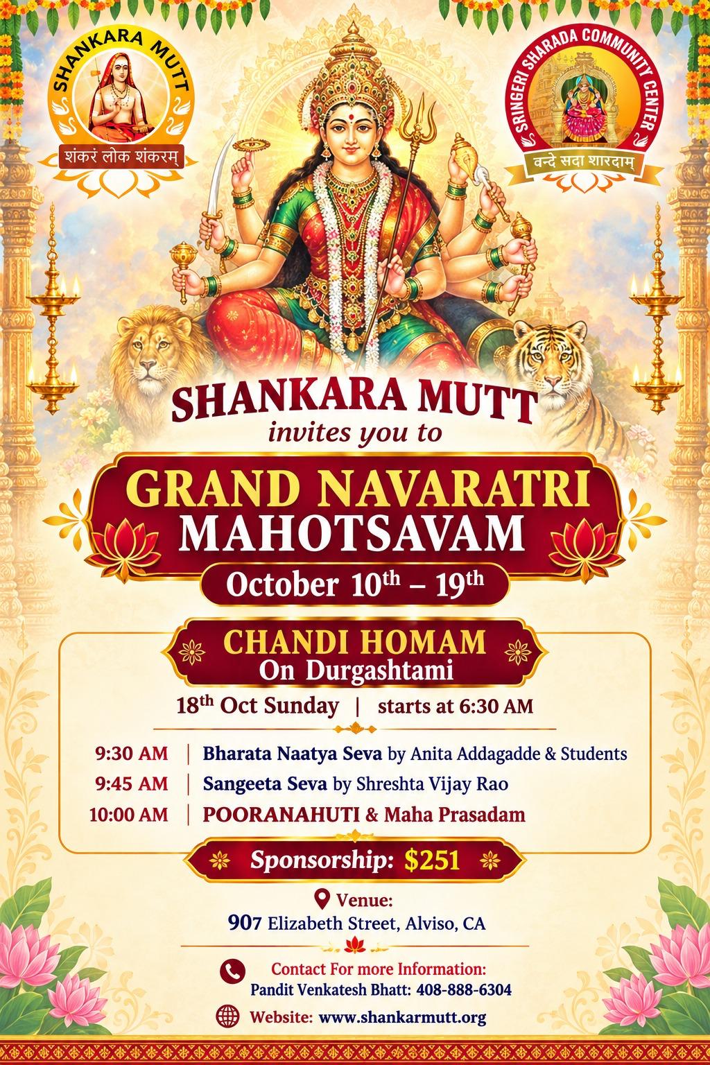 Chandi Homam on Durgashtami